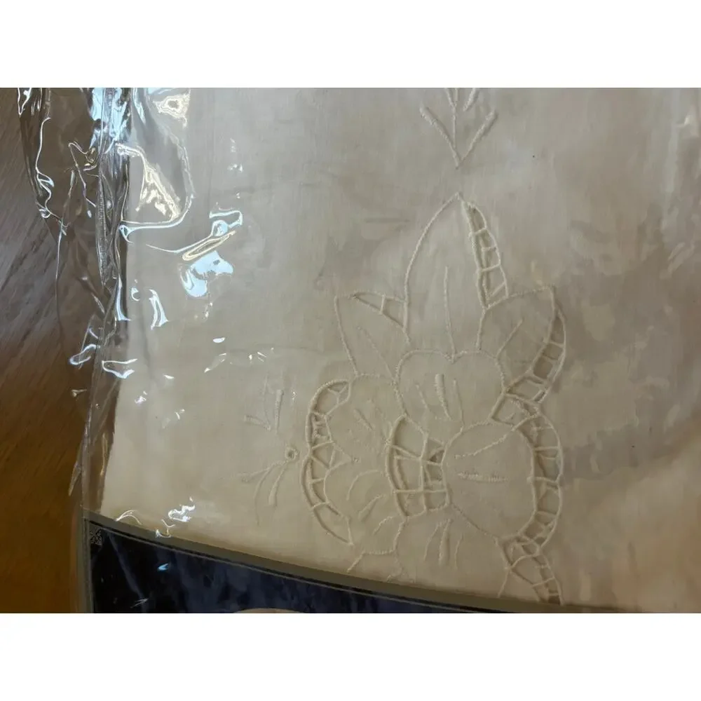 Coventry Manor Victoria King Duvet Set White 100% Cotton NEW Sealed 4 Pc